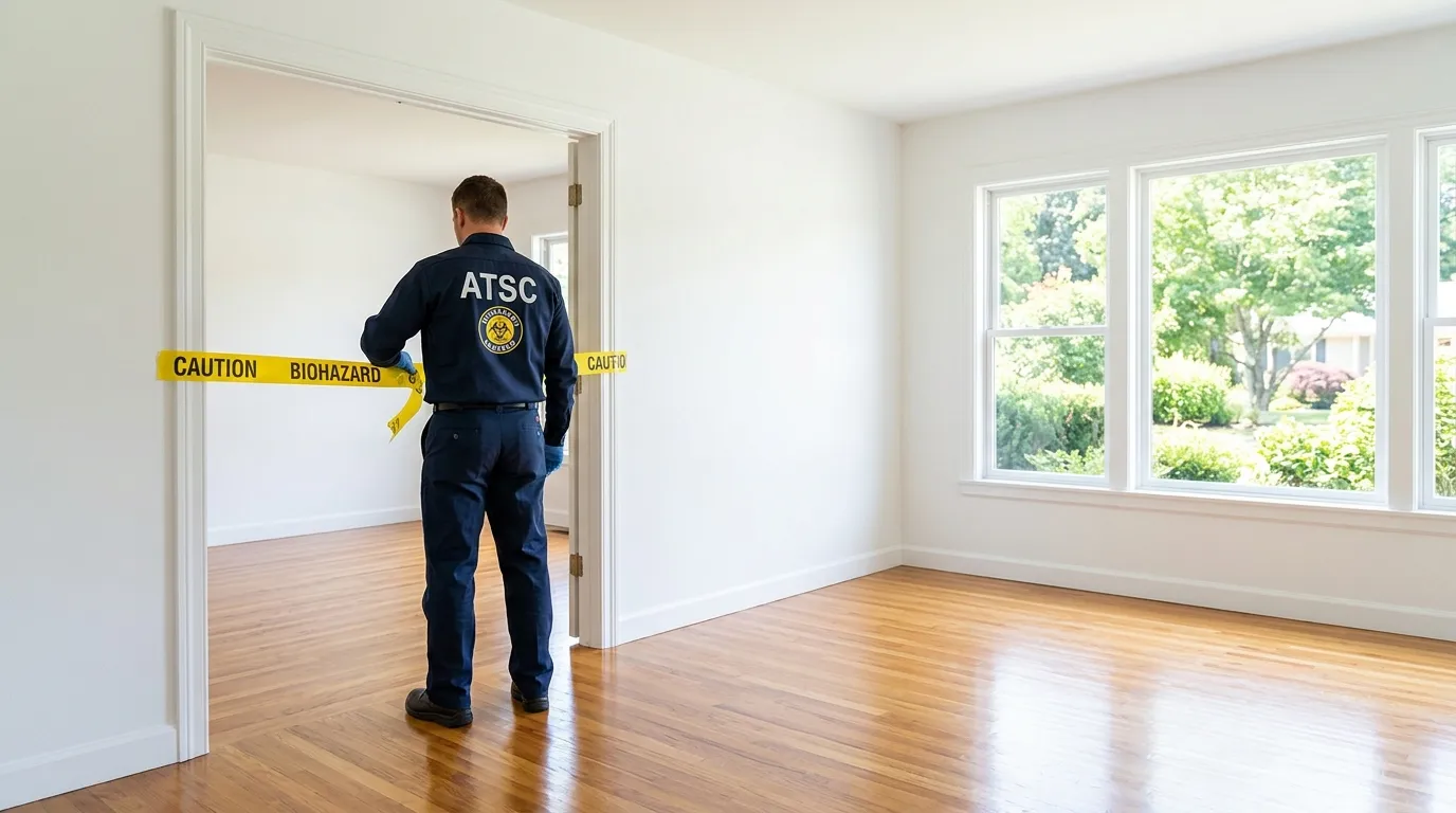 Certified biohazard cleanup crew performing Crime Scene Cleanup in Waco
